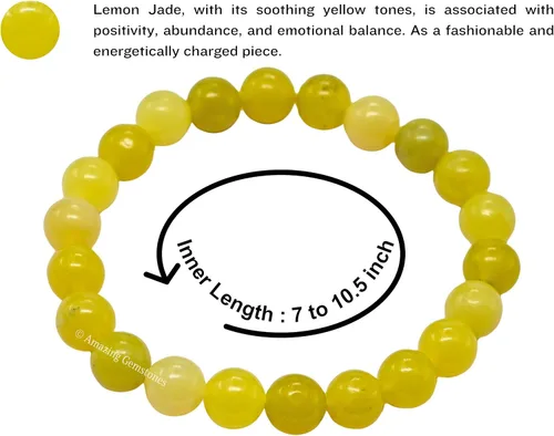 Vista 361 de Amazing Gemstone Crystal Bracelet for Women Men's Gifts - Protection Healing Crystal Bracelet - 8mm Gemstone Beaded Stretchable Bracelet Pulseras