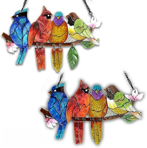 Vista 32 de DASTOLL Colgante de vidrio emplomado para ventana, diseño de lirio del valle, mariposa, atrapasol para puertas, hogar, atrapasoles decoración