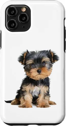 Vista 29 de Yorkie Puppy Portrait Cute Yorkshire Terrier Dog Lover - Carcasa para iPhone 17