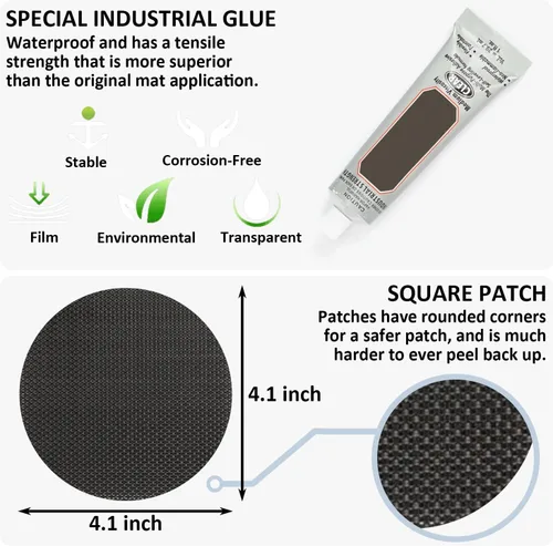 Vista 2 de Hareyou Trampoline Patch Repair Kit 4 inch Circle On Patches Repair Trampoline Mat Tear or Hole