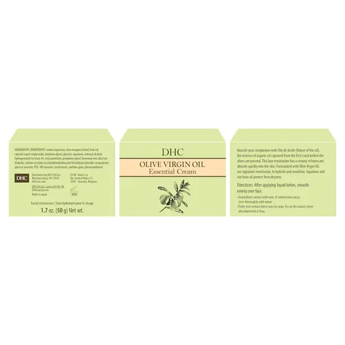 Vista 8 de DHC Crema esencial de aceite virgen de oliva, hidratante, promueve la elasticidad de la piel, radiante, sin fragancia ni colorantes, ideal para todo