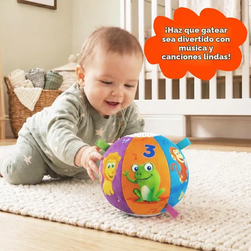 Vista 4 de Move2Play, Pelota de Bebé Divertidísima e Interactiva con Música y Efectos de Sonido Regalo de Primer Cumpleaños Juguete para Niños Pequeños