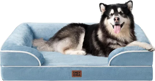 Vista 87 de EHEYCIGA – Cama ortopédica impermeable para perros pequeños, de espuma viscoelástica tipo caja de huevos, con bordes elevados y base antideslizante