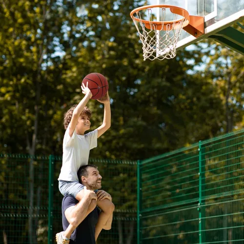 Vista 2 de Luwint Balón de baloncesto de goma tamaño 7, pelota deportiva oficial de 29.5 pulgadas, baloncesto para interiores y exteriores (se envía desinflado)