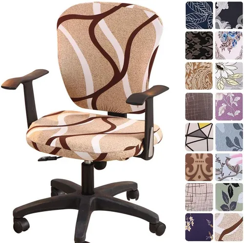 Vista 33 de Melaluxe - Funda para silla de oficina de computadora, funda universal protectora y elástica, cubierta elástica para silla giratoria