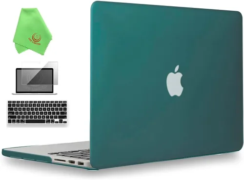 Vista 12 de UESWILL Funda rígida mate 3 en 1 compatible con MacBook Pro (Retina, 13 pulgadas, finales de 2012/2013/2014/principios de 2015), modelo A1425 / Negro