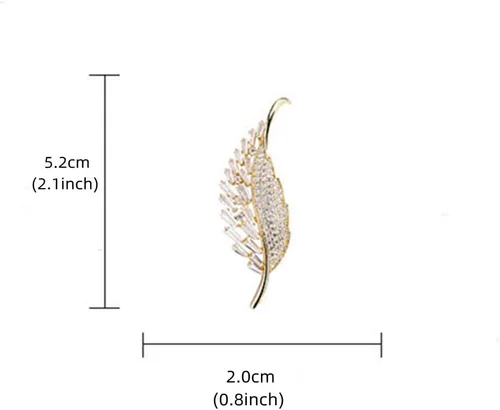 Vista 5 de Broches de moda para mujer, elegantes broches de ramillete de hojas para mujer, joyería de moda para disfraz de perlas, broches y alfileres