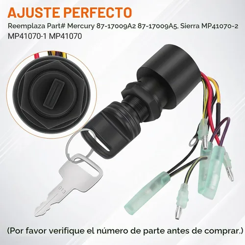 Vista 4 de 87-17009A5 87-17009A2 Reemplazo del interruptor de encendido de barco para Mercury Mariner, caja de control de motor fuera de borda, interruptor