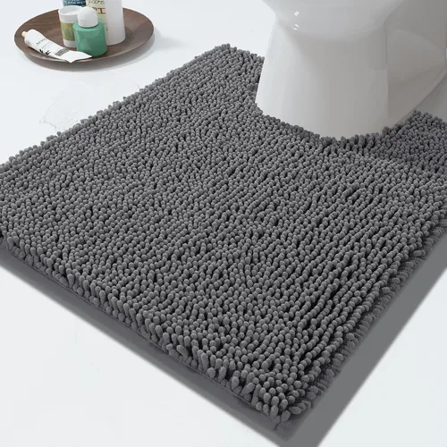 Vista 123 de Yimobra Tapetes de baño lavables, de chenilla súper suave y absorbente, para suelo y alfombra, de secado rápido, antideslizante, para bañera y Beige