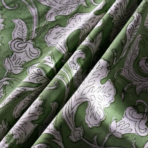 Vista 49 de Ridhi Mantel redondo estampado a mano color rosa flamenco 110 pulgadas 100%