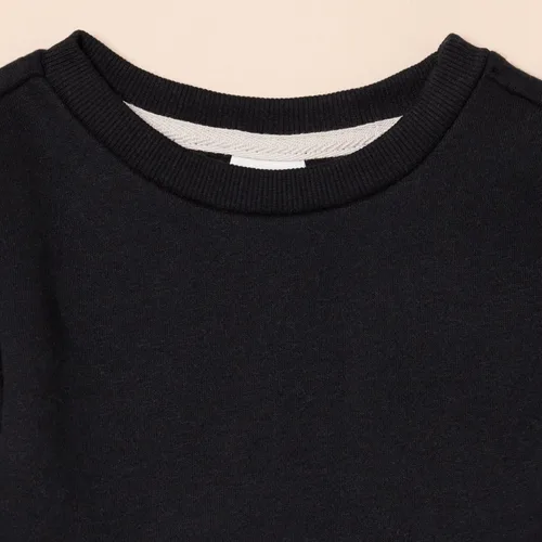 Vista 5 de Tienda Essentials Sudaderas de forro polar con cuello redondo para niñas y niños pequeños, paquete de 2