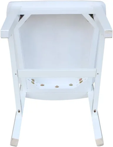 Vista 10 de International Concepts - Juego de dos sillas de comedor San Remo Splatback, color blanco