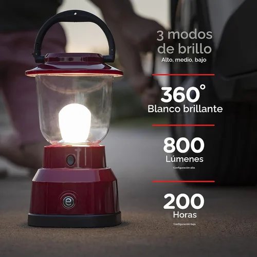 Vista 4 de Enbrighten - Linterna LED para camping, a pilas y con carga USB