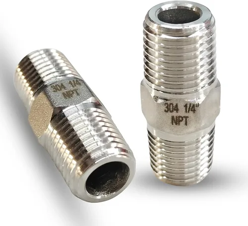 Vista 15 de 1" Tetina macho hexagonal, accesorios de tubería de acero inoxidable 304, adaptador de tubería roscada NPT de 1 pulgada, conectores de tetinas