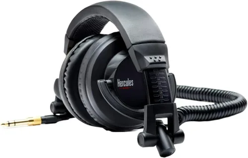 Vista 2 de Hercules HDP DJ45: Auriculares cerrados para DJ. Plegables, con auriculares pivotantes y cable de 6,6 pies/6.6 ft