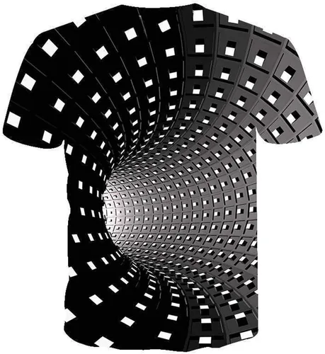 Vista 3 de GDJGTA Camiseta para hombre con impresión 3D y cuello redondo de manga corta