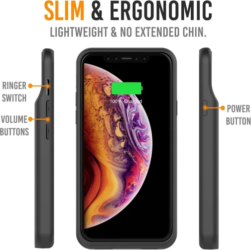 Vista 8 de Alpatronix Funda de batería para iPhone 12 Pro y iPhone 12 (6.1 pulgadas), funda protectora resistente y delgada de carga extendida portátil