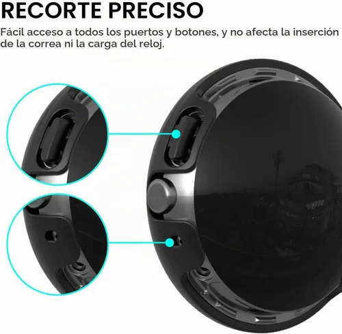 Vista 4 de JZK Paquete de 2 fundas protectoras de pantalla para Google Pixel Watch 2 (2023) / Pixel Watch, carcasa protectora general resistente a los arañazos