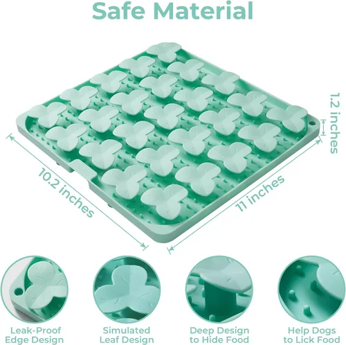 Vista 2 de Puzzle Feeder Tapete de olfateo para perros, tapete para lamer perros para comer más lento, juguetes de rompecabezas para perros de razas grandes