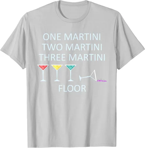 Vista 16 de Funny Bartender One Two Three Martini Floor Cocktail T-Shirt Asphalt Grey