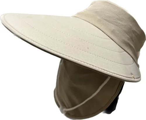 Vista 4 de Mrlahat Visera ancha para pesca al aire libre, gorra de pesca con solapa larga para orejas y cuello, unisex Beige