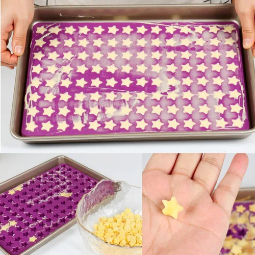 Vista 2 de Mini moldes de silicona de estrella para decoración de pasteles, decoración de cupcakes, bricolaje, fondant de chocolate, proyectos de manualidades