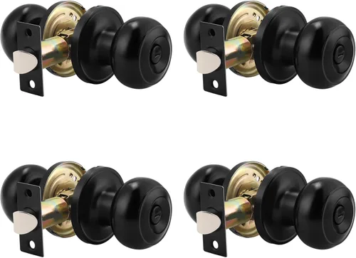 Vista 42 de Probrico 609-ORB-BK - Perilla para puerta de baño, interior, sin llave, color bronce aceitado. Bronce frotado con aceite