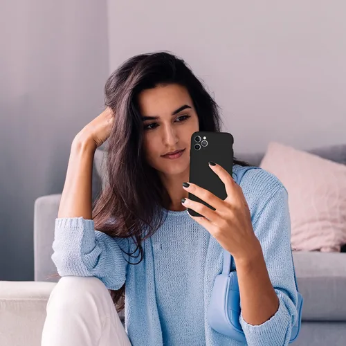 Vista 7 de Cordking Funda de silicona diseñada para iPhone 11 Pro, ultra delgada, a prueba de golpes, con forro de microfibra suave antiarañazos, protección