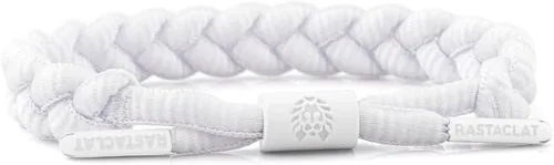 Vista 27 de Rastaclat Braided Bracelets for Men and Women - Originals Collection Adjustable Stackable and Braided by Hand Advocate Rosa/Blanco/Azul marino