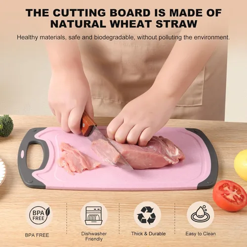 Vista 12 de Juego de tablas de cortar de cocina de 3 piezas, aptas para lavavajillas