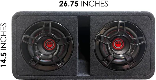 Vista 5 de Gravity G8BD2 Dual 8" 1200W Sub Recinto Activo de Coche Subwoofer Compacto Ported