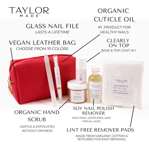 Vista 3 de TAYLOR MADE Juego de manicura de lujo orgánico polaco Orgánico y seguro Ahorro de tiempo Uñas de bricolaje en casa Regalo para ella No