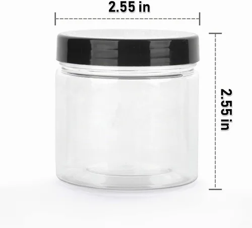 Vista 4 de Healthy Packers® Frascos Pequeños de Plástico con Tapas de 4 oz, Paquete de 12 - Frascos de Plástico Transparentes con Tapas de Rosca para Slime