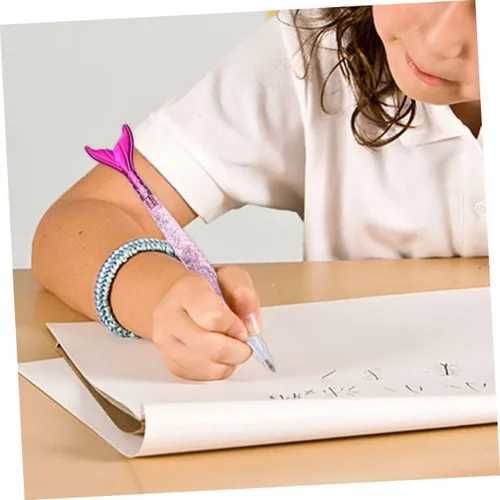 Vista 6 de 8 Uds., bolígrafo de sirena, bolígrafos de tinta para estudiantes, bolígrafos de escritura de dibujos animados, bolígrafos de sirena encantadores