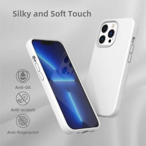 Vista 182 de Funda de silicona líquida compatible con iPhone 12 Pro Max 6.7 pulgadas, funda de gel de protección completa con forro de microfibra, funda