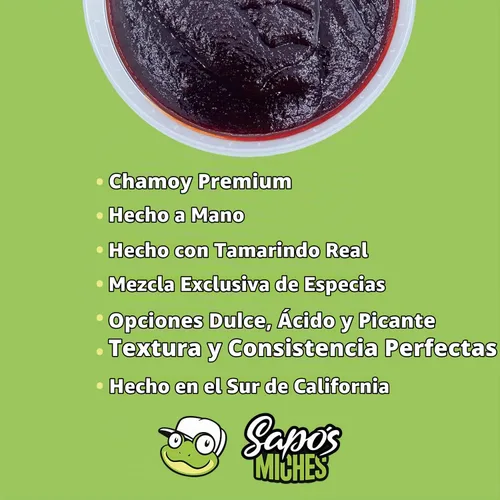 Vista 5 de Sapo's Miches Chamoy Rim Dip - Salsa de caramelo de tamarindo para bebidas, micheladas y cócteles, 8 onzas (Mango)