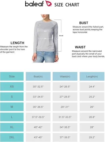 Vista 6 de BALEAF Womens Long Sleeve Shirts UPF50 Sun Protection Quick Dry Hiking Fishing