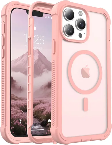 Vista 72 de jaroco - Funda magnética compatible con MagSafe para iPhone 11 de 6.1 pulgadas; protección de grado militar contra caídas, de doble capa