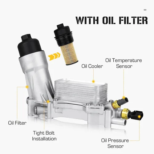 Vista 3 de Youxmoto Ajuste 926-876 aluminio 3.6L V6 motor enfriador de aceite carcasa del filtro, se adapta a Chrysler 200 300, para Dodge Charger, para Jeep