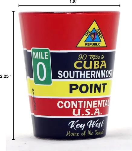 Vista 6 de Key West Florida - Vaso de chupito para entrada y salida