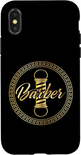 Vista 5 de Funda de regalo de graduación para iPhone 16 con logotipo de barbería barbería