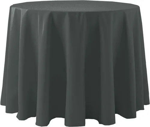 Vista 34 de Ultimate Textile Cotton-Feel - Mantel redondo de 90 pulgadas para comedor, color berenjena, color morado