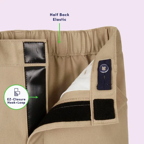 Vista 5 de French Toast Bermudas de sarga elástica adaptativa para niña