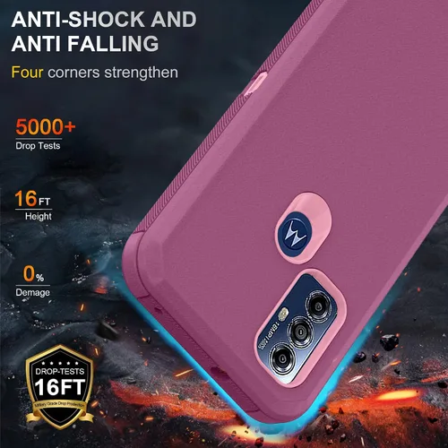 Vista 3 de Funda para Moto G Play 2023, Moto G Power 2022, funda Moto G Pure para teléfono: [a prueba de golpes] [a prueba de polvo] [antideslizante]