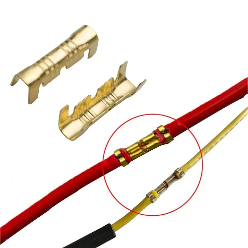 Vista 5 de 200 Uds. Lengüeta terminal en forma de U Botón de presión de dientes pequeños Conexión rápida Terminal Cableado 0.5 a 1.5 Cuadrado