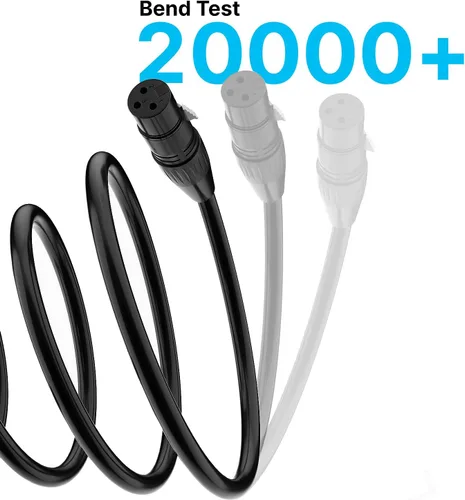 Vista 5 de Cable XLR, cable de micrófono XLR hembra a hembra de 3 pines para equipos de audio y sonido (5 pies/4.9 ft, 2 unidades)