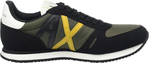 Vista 6 de AX ARMANI EXCHANGE Zapatos deportivos de cuero con logotipo para hombre Blanco