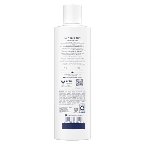 Vista 2 de Dove Champú Nutritive Solutions Daily Moisture hidratante para cabello seco, 12 onzas líquidas (4 unidades)