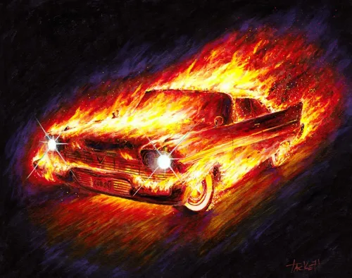 Vista 3 de Christine - 1958 Fury Signed Art Print Arte de pared (sin marco)
