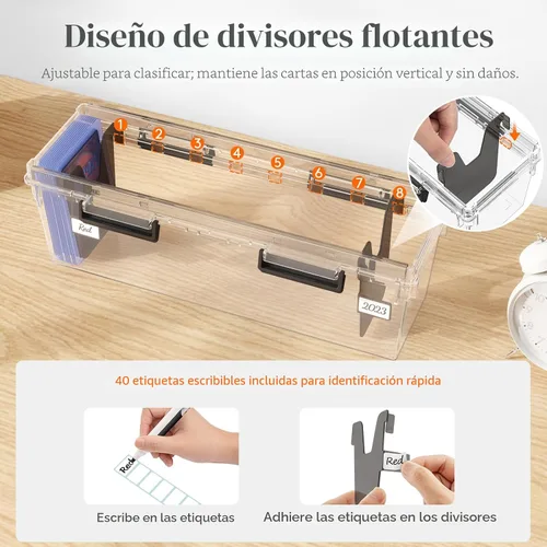 Vista 5 de Lifewit - Caja de almacenamiento para tarjetas coleccionables con asa, apta para Toploader, 2 unidades Stackable Reinforced Latch Case with 8